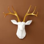 Geometric Deer Head Wall Decoration