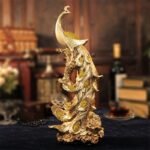 Golden Peacock Statue
