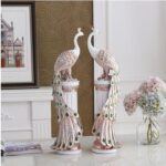Luxury Peacock Pillar Sculpture