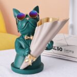 Bulldog Flower Vase Figurine