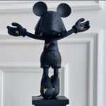 Black Ghost Mouse Tombstone Statue