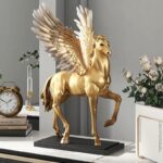 Tianna Golden Pegasus Sculpture