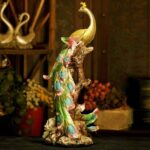 Golden Peacock Statue