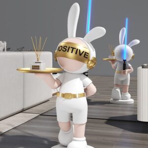 Life-Size Lightsaber Rabbit Statue
