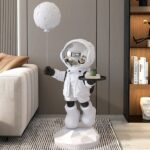 Life-Size Astronaut Balloon Tray Statue