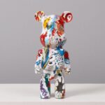 Marble Pattern Bear Sculpture