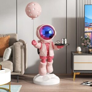 Life-Size Astronaut Balloon Tray Statue