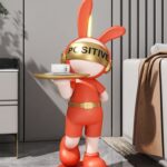 Life-Size Lightsaber Rabbit Statue