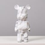 Marble Pattern Bear Sculpture