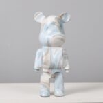Marble Pattern Bear Sculpture