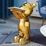 Electroplated Bear Tray Statue