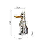 Big Dog Butler Statue with Tray