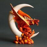 Celestial Moon Dragon Figurine