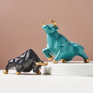 Geometric Bull Statue