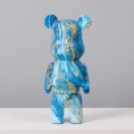 Marble Pattern Bear Sculpture