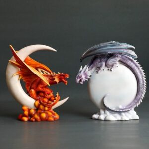 Celestial Moon Dragon Figurine
