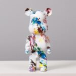 Marble Pattern Bear Sculpture