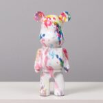 Marble Pattern Bear Sculpture