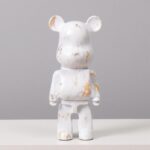 Marble Pattern Bear Sculpture