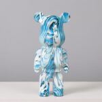 Marble Pattern Bear Sculpture