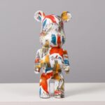 Marble Pattern Bear Sculpture
