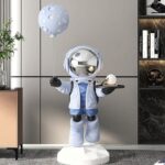 Life-Size Astronaut Balloon Tray Statue