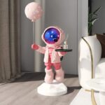 Life-Size Astronaut Balloon Tray Statue