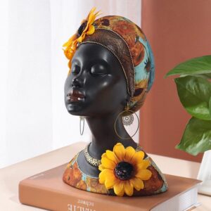 African Woman Bust Sculpture