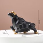Geometric Bull Statue