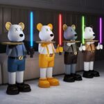 Violent Lightsaber Bear Statue