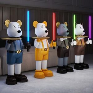 Violent Lightsaber Bear Statue