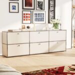 USM Haller Credenza C2A Cabinet - 2 Layer 6 Doors - White Color by Daedalus Designs