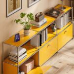 USM Haller Credenza C2A Cabinet - 2 Layer 3 Doors - Yellow Color by Daedalus Designs