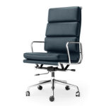 Eames Soft Pad Office Chair - Dark Blue - High Back by Daedalus Designs