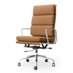 Eames Soft Pad Office Chair - Light Brown - High Back by Daedalus Designs