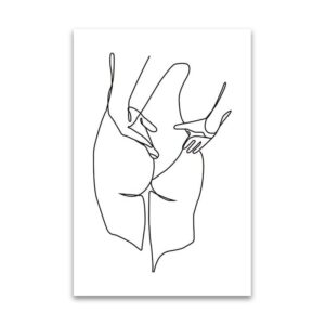 Abstract Curvy Lady Canvas Art - Image 8