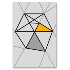 Abstract Geometric WHY Letters Canvas Art - Image 5