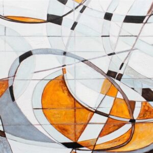 Abstract Sliced Orange Canvas Art - Image 1
