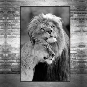 African Wild Lion Canvas Art - Image 2
