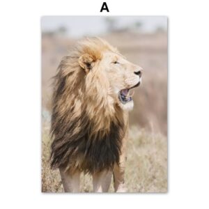 African Wildlife Gallery Wall Canvas Art - Image 5