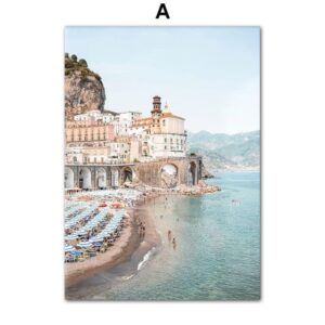 Amalfi Coast Beach Greece Canvas Art - Image 6