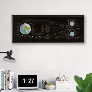 Apollo Lunar Landing Chart Canvas Art - Image 2