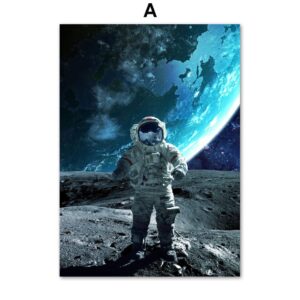 Astronaut Galactic Exploration Gallery Wall Canvas Art - Image 5