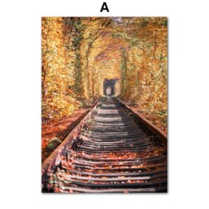 Autumn Maple Forest Gallery Wall Canvas Art - Image 6