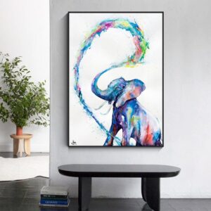 Baby Elephant Canvas Art - Image 2