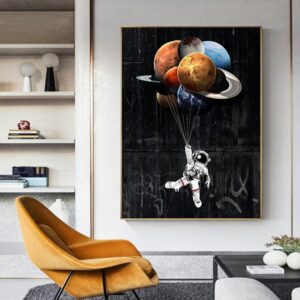 Ballon Astronaut Solar System Canvas Art - Image 2
