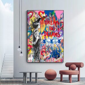 Banksy Dream Big Canvas Art - Image 2