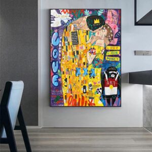 Banksy Gustav Klimt Kiss Graffiti - Image 2