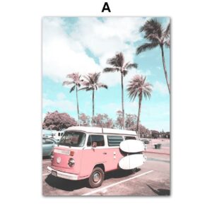 Beach Flamingo Island Gallery Wall Canvas Art - Image 5