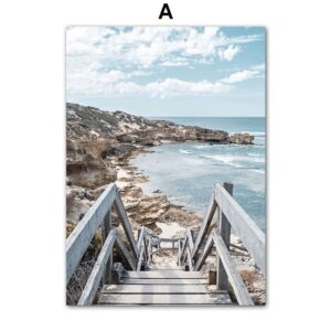 Beach Scenery Gallery Wall Canvas Art - Image 5